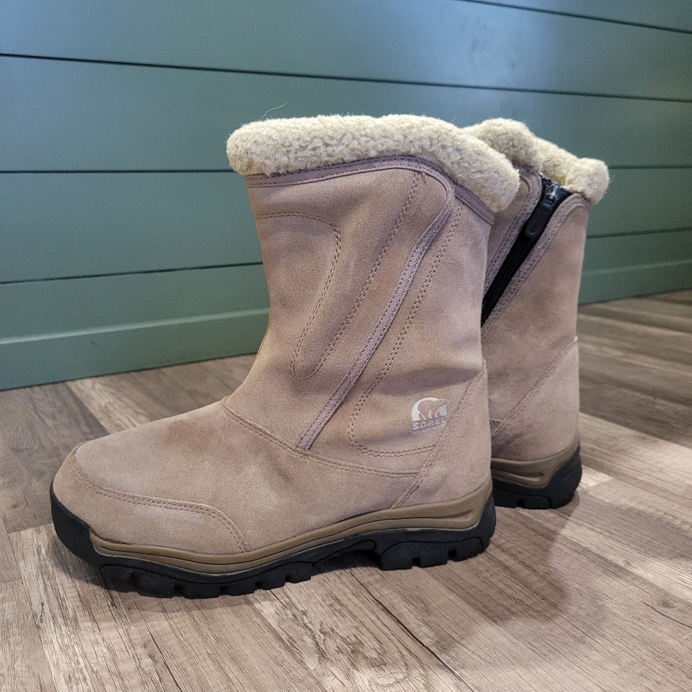Sorel Waterfall Waterproof Tan Leather Boots - Picture 1 of 8